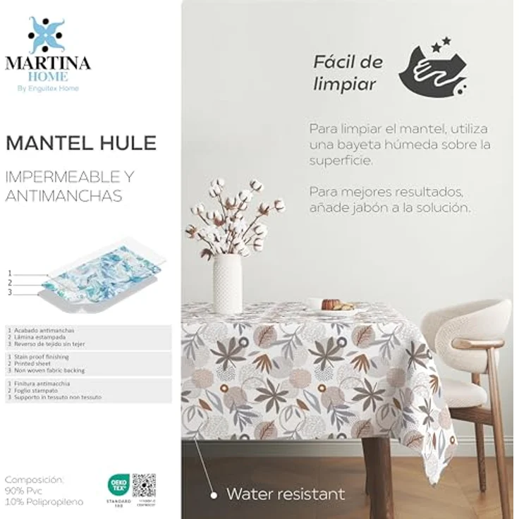 Martina Home Wachstuch-Tischdecke Sella, grau, 260 x 140 cm – Bild 4