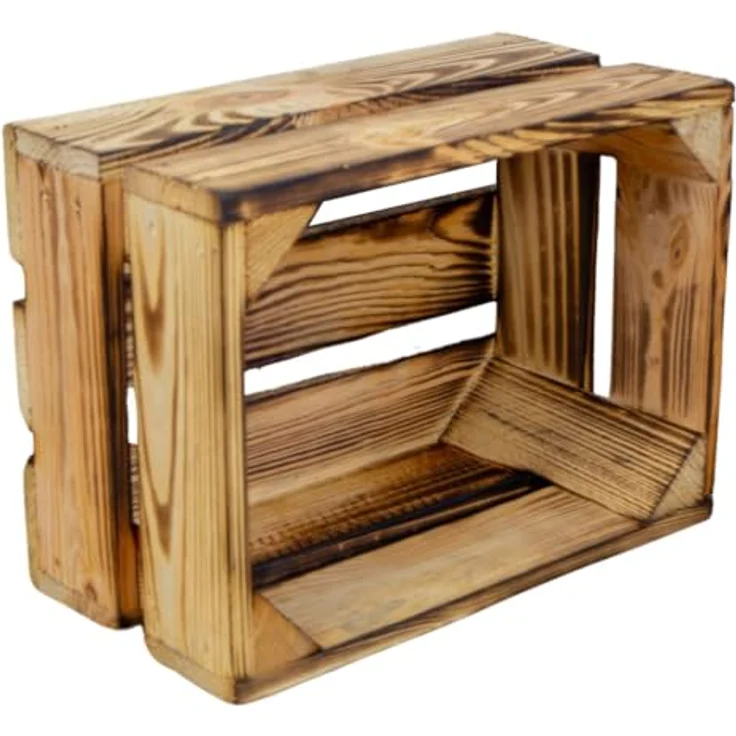 Kistenkolli Altes Land Allzweckkiste Kleine Holzkiste "Frieda" flambiert (Spar-Set) – Bild 4
