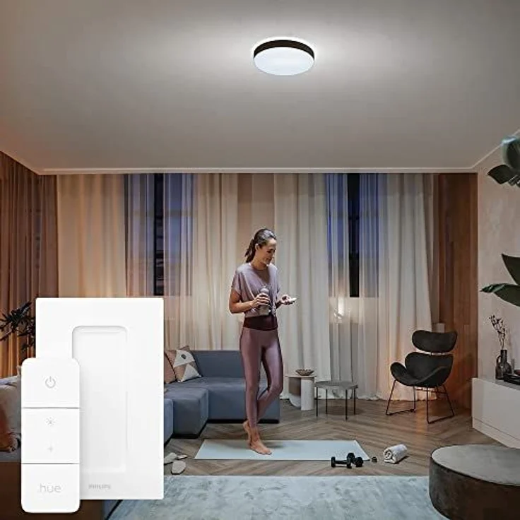 Philips Hue Enrave, extra große Deckenleuchte (Schwarz) – Bild 4