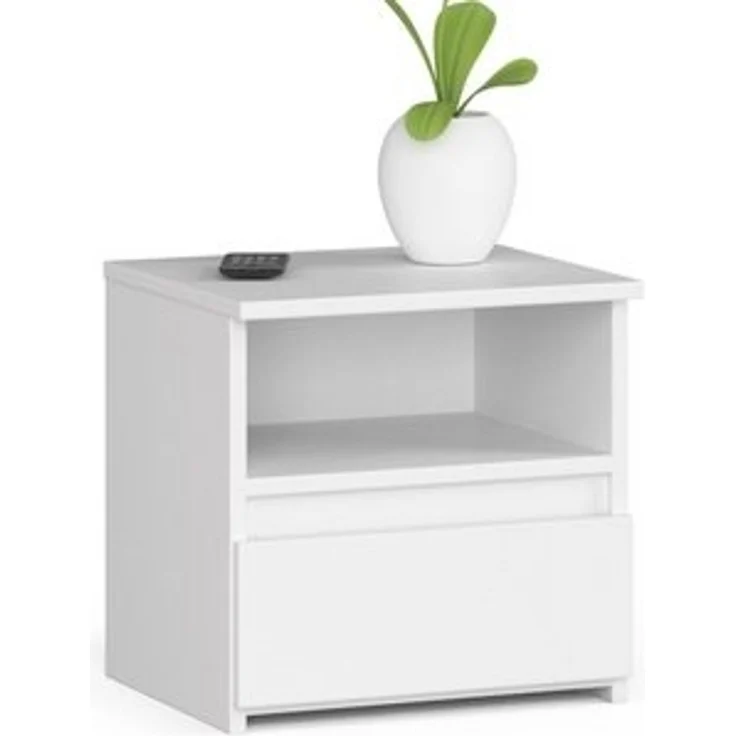 Home Collective Kommode 40 cm breit Holz Highboard Sideboard für Flur Schlafzimmer Wohnzimmer (Mehrzweckschrank Schrank schmal Kommode Schlafzimmer mit Schubladen), mit 1 Schublade 40 cm hoch viel Stauraum, weiß – Bild 6