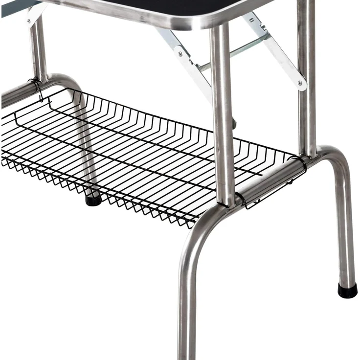 PawHut Hundeschermaschine Trimmtisch Tierpflegetisch klappbar höhenverstellbar Edelstahl Schwarz, Hundepflegetisch, L90 x B60 x H75 cm – Bild 9