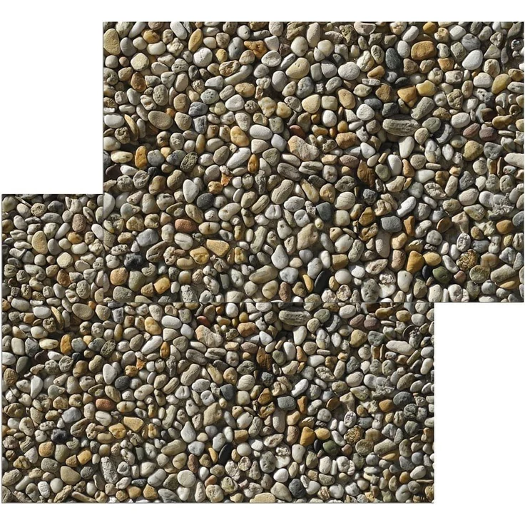 matches21 HOME & HOBBY Fußmatte Türmatte Steine Natur-Optik in 40x60 cm als Fussabtreter, rechteckig, Höhe: 5 mm, Rutschfester Türvorleger für innen als waschbare Schmutzfangmatte – Bild 2