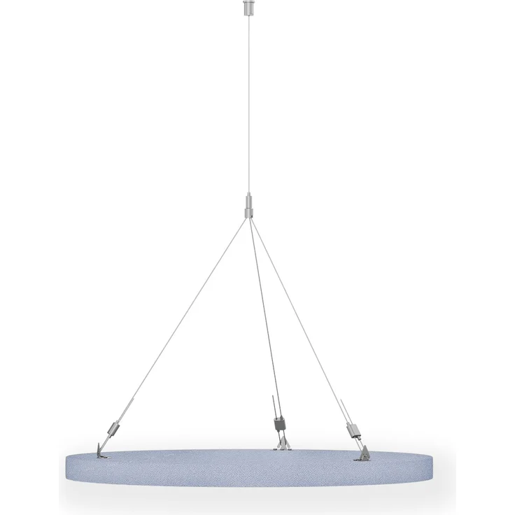 Rheinland Möbel FocusWall DAR09 – Runder Akustik-Deckenabsorber Ø 90 cm in Stofffarbe Rum inkl. Chrom-Stahlseilen - Made in Germany - Klasse A, Stoffbezug, schwer entflammbar – Bild 3