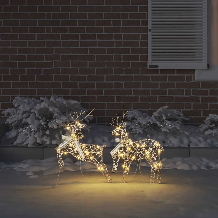vidaXL Weihnachtsrentier 2 stk. 40 LEDs Warmes Weiß 42019142 – Bild 3
