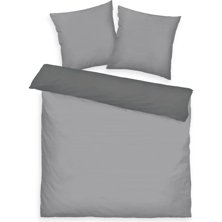 TOM TAILOR HOME Bettwäsche TWO-TONE SOLID COLORS in Gr. 135x200 cm, 155x220 cm oder 200x220 cm, Satin, 3 teilig, new bedroom, Doppelnaht am Kissen