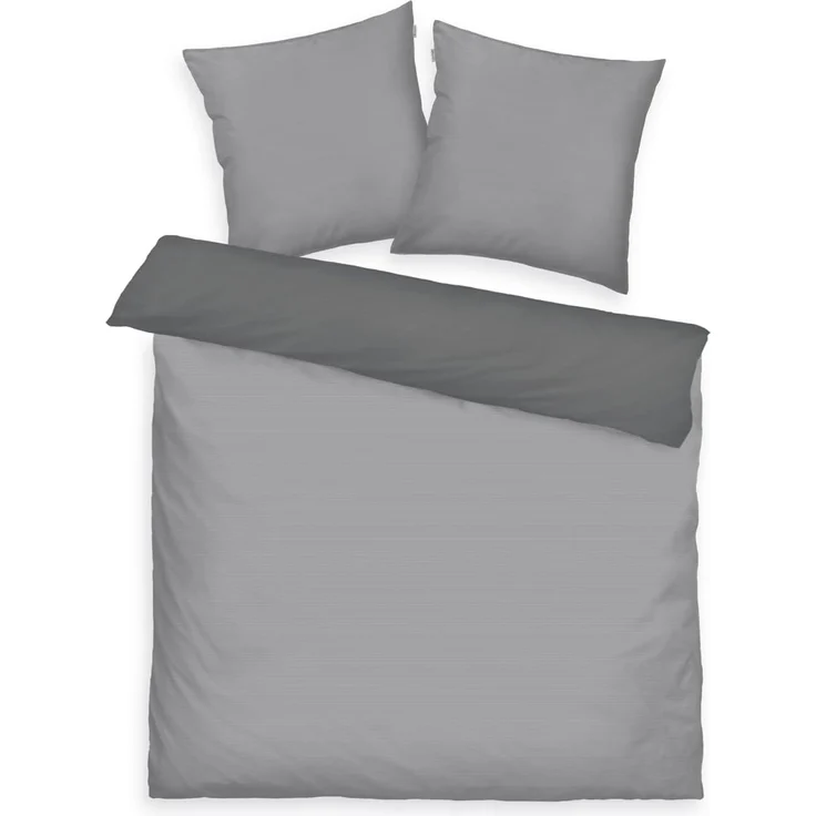 TOM TAILOR HOME Bettwäsche TWO-TONE SOLID COLORS in Gr. 135x200 cm, 155x220 cm oder 200x220 cm, Satin, 3 teilig, new bedroom, Doppelnaht am Kissen