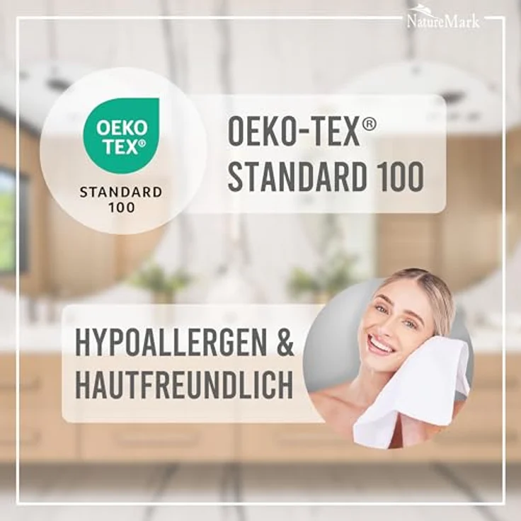 NatureMark Gästetücher – 20er Pack (30x50 cm), 100% Baumwolle, Oeko-TEX Zertifiziert, weich, saugfähig und pflegeleicht – Für Bad, Gäste & Spa – Weiß – Bild 8