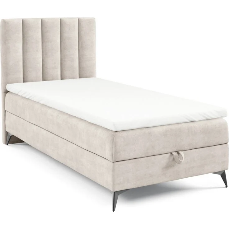 Best for Home Boxspringbett K10 Single SLIM mit Bettkasten & Bonellfederkernmatratze, Topper H3 (Einzelbett, Polsterbett, Kinderbett, Juniorbett, Hotelbett, 70x200 80x200 90x200 100x200 cm), mit oder ohne Topper, Flexible Liefermöglichkeiten, Handwerks... – Bild 1