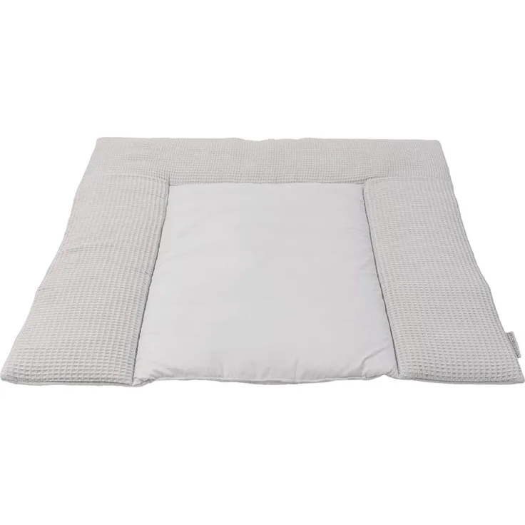 ULLENBOOM ® Wickelauflage 85x75 cm Waffel Grau (Made in EU) - Wickelunterlage Waschbar und für Unterwegs geeignet, Bezug: 100% OEKO TEX Baumwolle, Wickeltischauflage 75x85