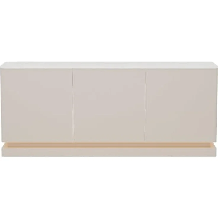 Vente-unique - DEVIKA Sideboard Holz, Platte BeigeWeiß - B 40 cm x H 80 cm x L 189,6 cm – Bild 3
