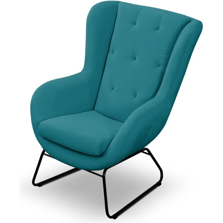 Sessel Designersessel ARTEMIS in Stoff Kronos Türkis – Bild 2