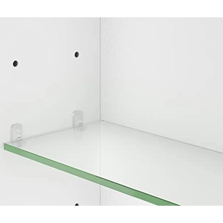 Sieper LED-Spiegelschrank KHX 80, anthrazit/weiß, 3 Spiegeltüren, integrierte Steckdose, verstellbare Glas-Einlegeböden – Bild 6