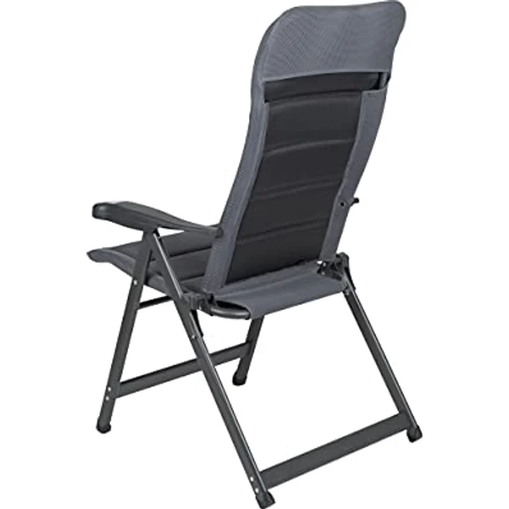 Crespo ap-237/86 air-Deluxe Camping Stuhl, grau, 78 x 67 x 120 cm – Bild 4