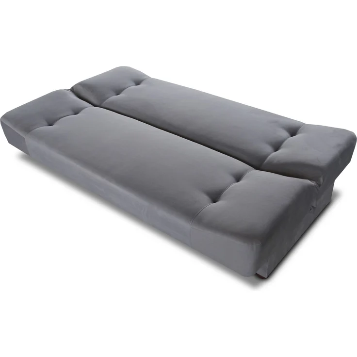 Schlafsofa Sena - Sofa mit Schlaffunktion und Bettkasten, Velours Stoff, Bettsofa mit Bonell-Federkern, Couch (Grau (Manila 16)) – Bild 3