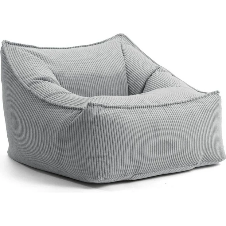mokebo Sitzsack Der Lümmel (aus Cordstoff), gemütlicher Cordsessel oder Armlehnensessel in Grau – Bild 1