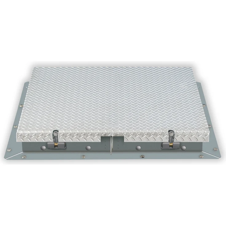 Hailo Schachtabdeckung HS9 Aluminium begehbar, tagwasserdicht mit Schwenkverschluss 1200x1200mm