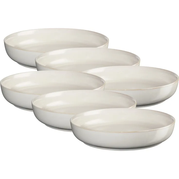 ASA SELECTION Teller-Set COPPA Gourmetteller tofu 22cm Set6, Porzellan, Geschirr