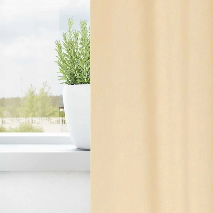 vidaXL Verdunkelungs-Vorhänge mit Ringen 2 Stk. Creme 175 x 140 cm 4107374 – Bild 3