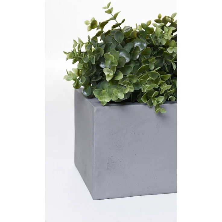 VIVANNO Balkonkasten Fiberglas FLOBO Kasten, Grau Beton-Design 45x17x15 cm – Bild 3