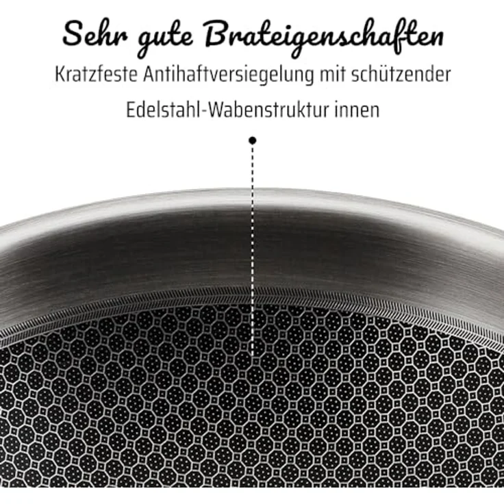 GSW Wok Asia, Edelstahl 18/8, Ø 32 cm, Induktion – Bild 4