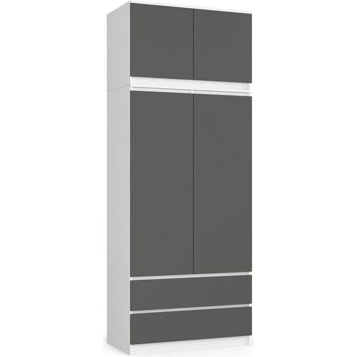 Raumhirsch Furniture Kleiderschrank Moderner Kleiderschrank – Eleganter Stauraum – Schlafzimmerschrank Robustes Möbelstück aus Spanplatte, Maße: 90 x 234 x 51 cm