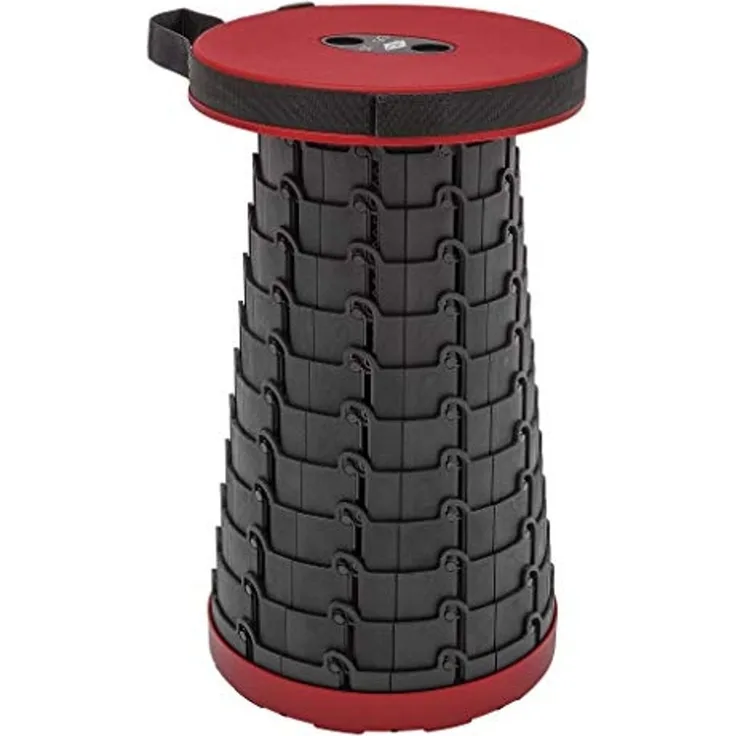 WEDO Teleskop-Hocker SITTOGO, aus Kunststoff, schwarz/rot