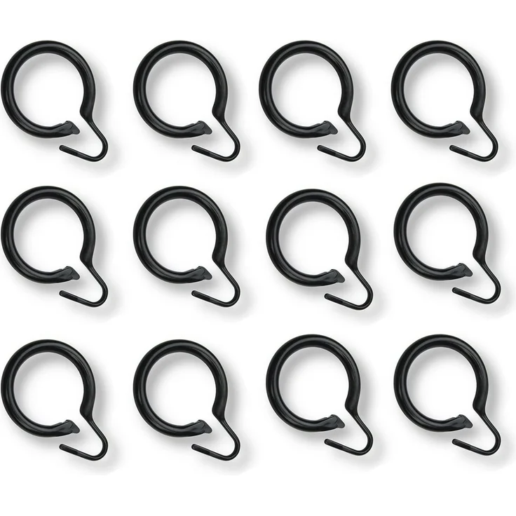 nodeko Duschvorhangringe Duschmantelringe Innendurchmesser 35 mm, für Duschvorhangstangen, (Packung, 12-St), einfacher Wechsel – Bild 2