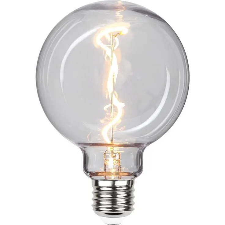 LED Outdoor-Leuchtmittel E27, G95, 1W, 55lm, rund, klar, warmweiß