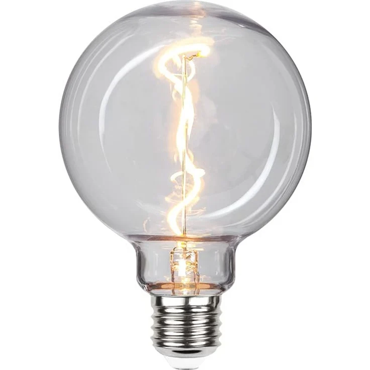 LED Outdoor-Leuchtmittel E27, G95, 1W, 55lm, rund, klar, warmweiß – Bild 1