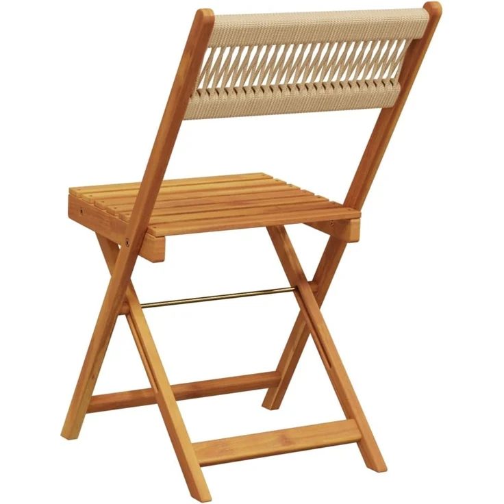 vidaXL Gartenstühle 4 Stk. Klappbar Beige Massivholz Akazie 3214607 – Bild 5