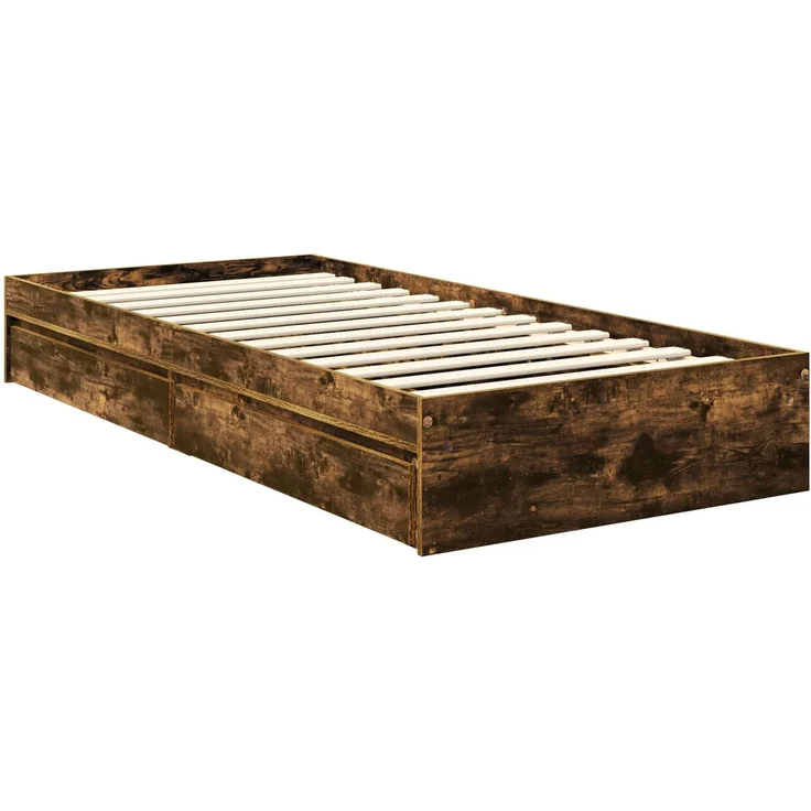 vidaXL Aufbewahrungsbett Räuchereiche 90 x 190 cm Holzwerkstoff 3413552 – Bild 6