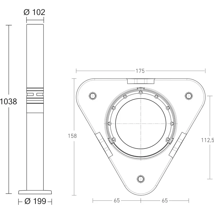 LED-Wegeleuchte GL 60 S, 360° Bewegungsmelder, Edelstahlgehäuse, 9,78 W, 3000 K, Garten-Pollerleuchte, E27-Fassung – Bild 7
