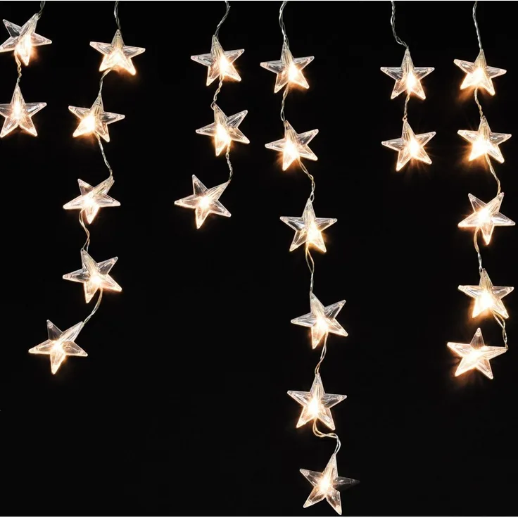 40er LED Sternlichterkette Lichterkette Außen Innen Party Weihnachten warmweiss