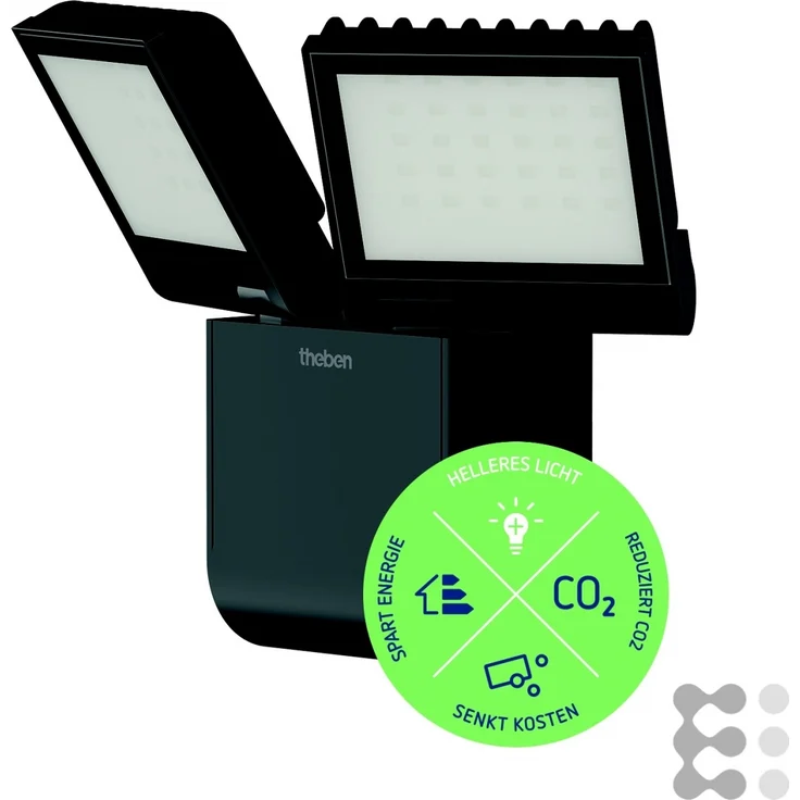 Theben LED-Strahler 17 Watt, sw theLeda S17-100L BK