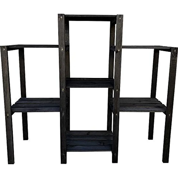 Blumentreppe Blumenregal Pflanzregal Blumenhocker Standregal schwarz – Bild 3