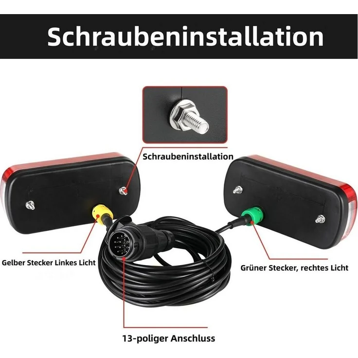 TLGREEN Anhänger-Rückleuchte Anhänger Rückleuchten Set – Bild 2