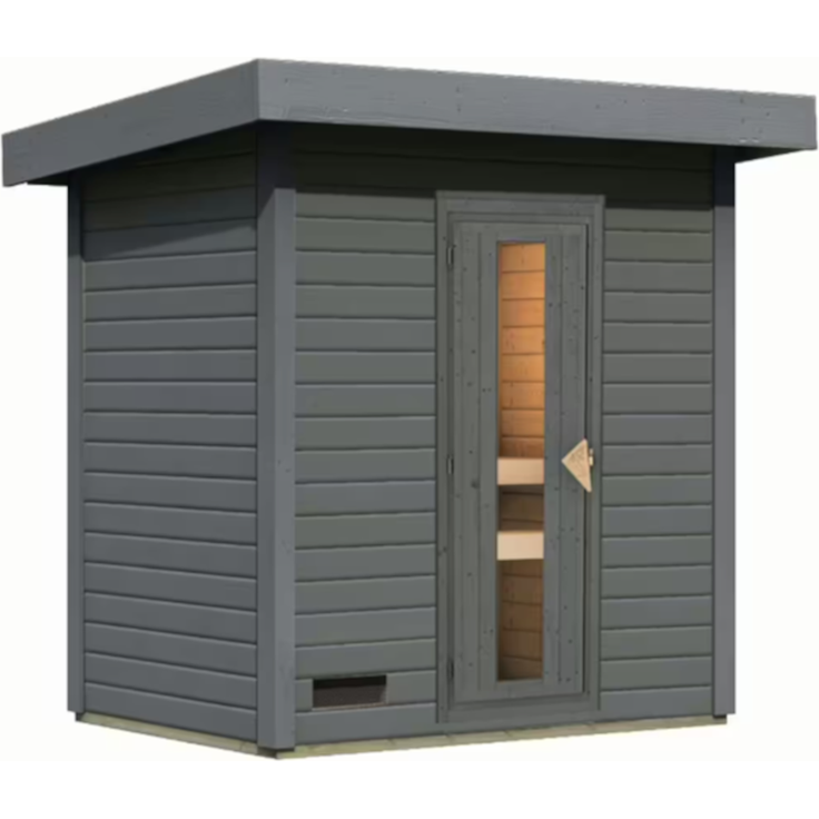 Karibu Sauna Hytti 1 terragrau ohne Ofen – Bild 2