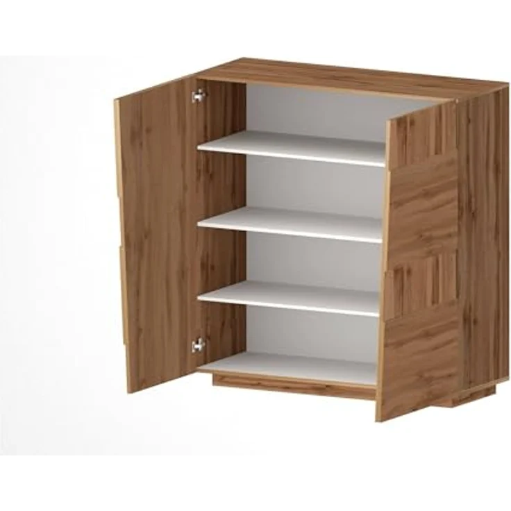 Dmora - Mehrzweckgarderobe 2-türiger Zulimo, Multifunktionsschrank, 2-türiger Schrank, 120x44h126 cm, Eiche – Bild 5