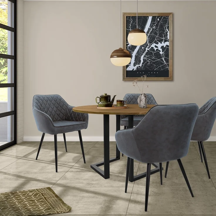 ML-DESIGN Stuhl Esszimmerstühle mit Rücken- & Armlehne moderne Design Küchenstühle (6 St), Polsterstuhl Esstischstühle 6er Set Kunstlederbezug bis 120kg – Bild 2