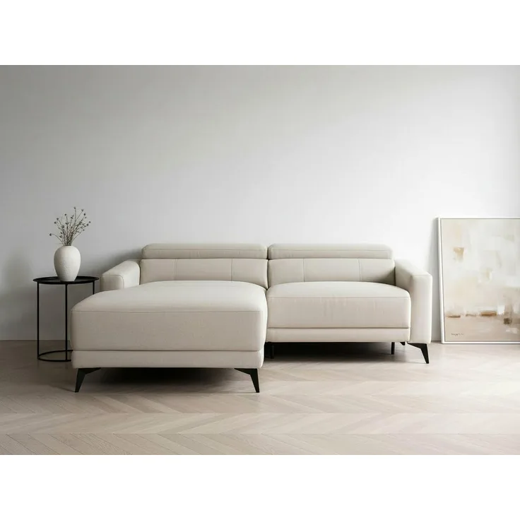 OTTO home Ecksofa LEWII, L-Form, 213 cm - elektr. Relaxfunktion, mit USB A/C-Anschluss. Federkern, verstellbaren Kopfstützen, Webstoff