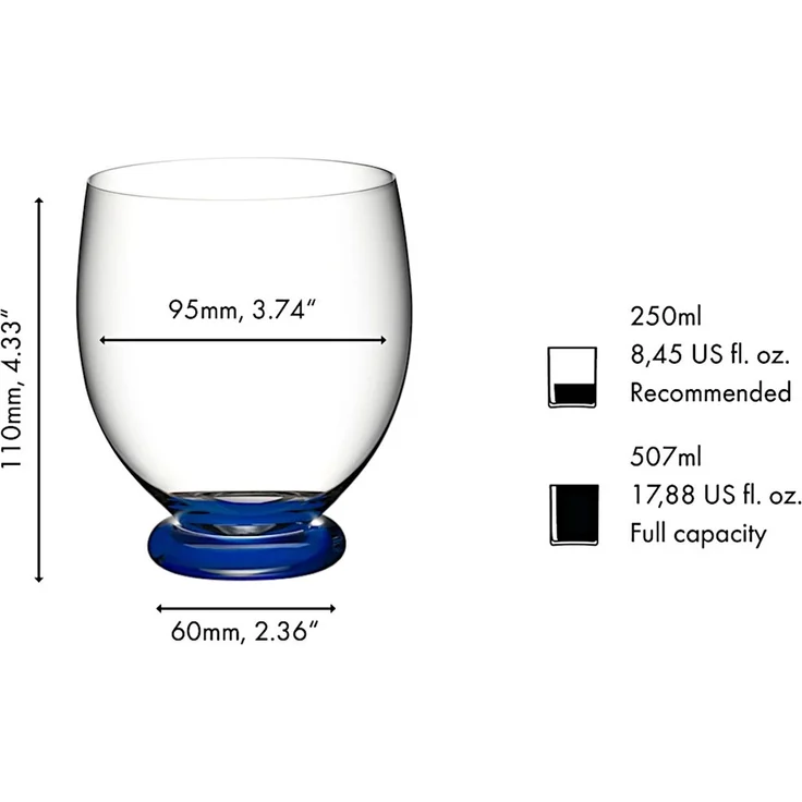 RIEDEL 4900/04DB FATTO A MANO Tumbler Grande - DUNKELBLAU, handgefertigt – Bild 2