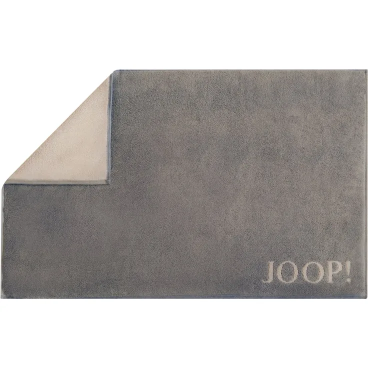 JOOP! Badematte Classic Graphit/Sand, 80x50 cm, 100% Baumwolle, pflegeleicht, Made in Germany