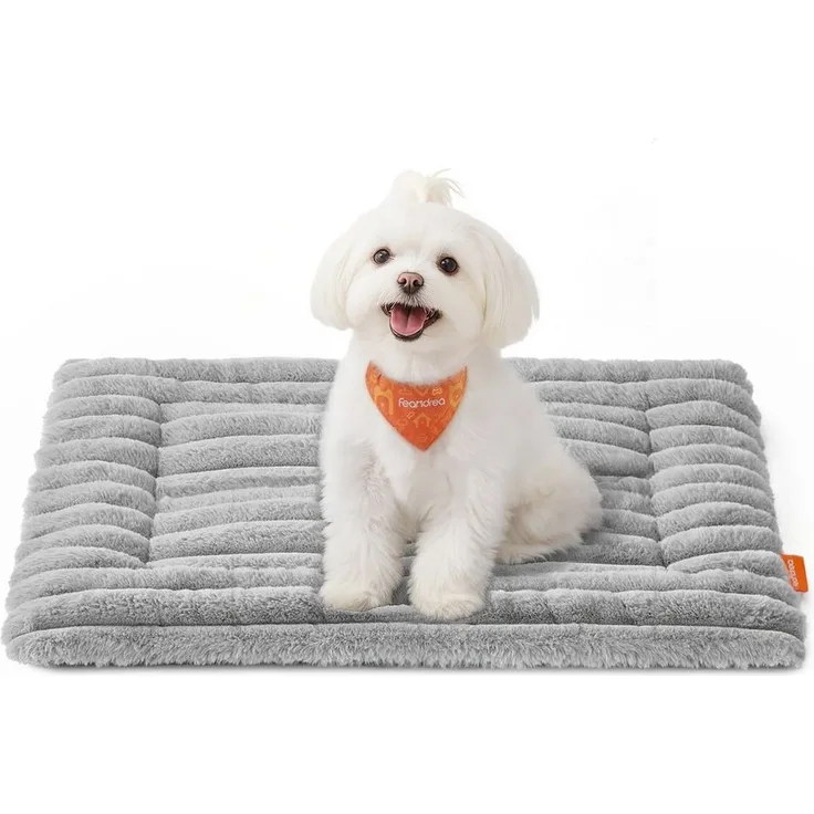 Feandrea Hundedecke, S, 60 x 45 cm, Haustierdecke für Hunde, Katzen, Hundesofa maschinenwaschbar, Hundesofa-Schutzdecke, taubengrau