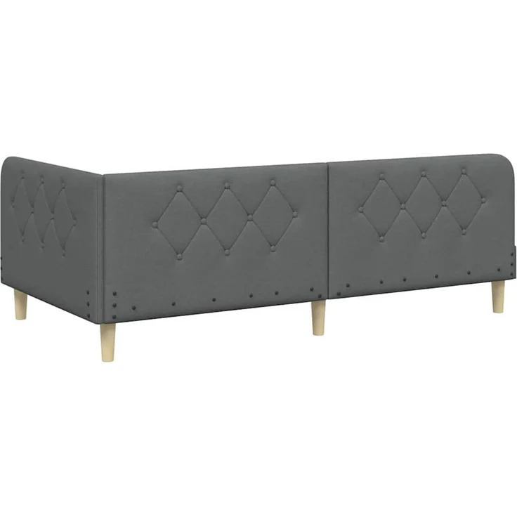 vidaXL Eckbettgestell Dunkelgrau 90 x 190 cm Stoff 3394110 – Bild 8