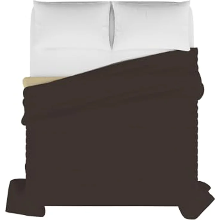 Italian Bed Linen Elegant Sommer Steppdecke braun/creme, 100% Mikrofaser, 260x270 cm – Bild 2