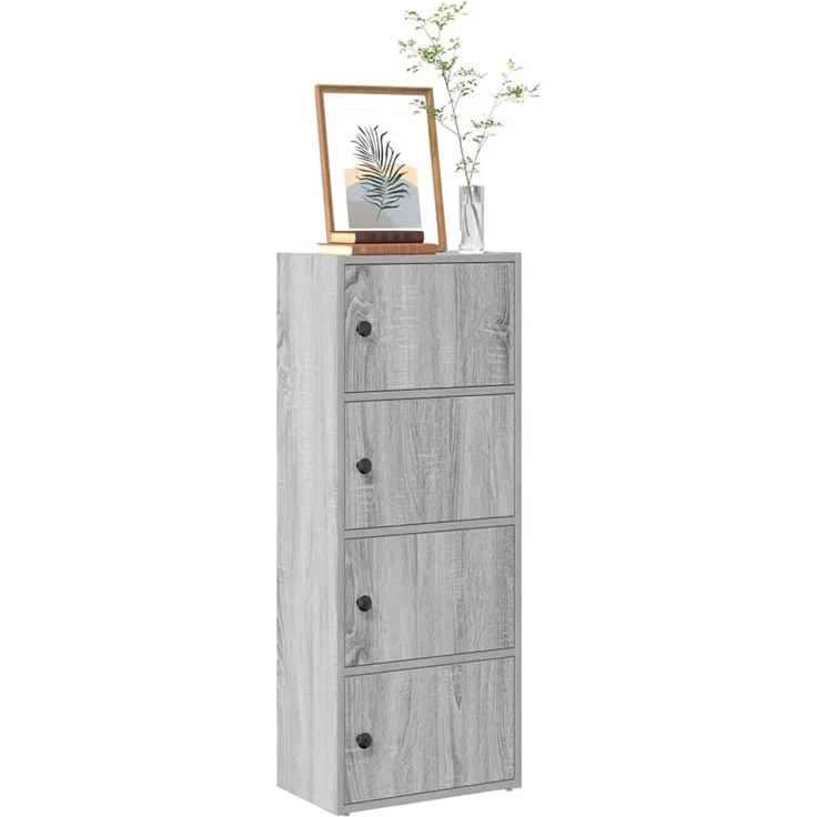 vidaXL Bücherregal Grau Sonoma 40x24x102 cm Holzwerkstoff 860378 – Bild 1