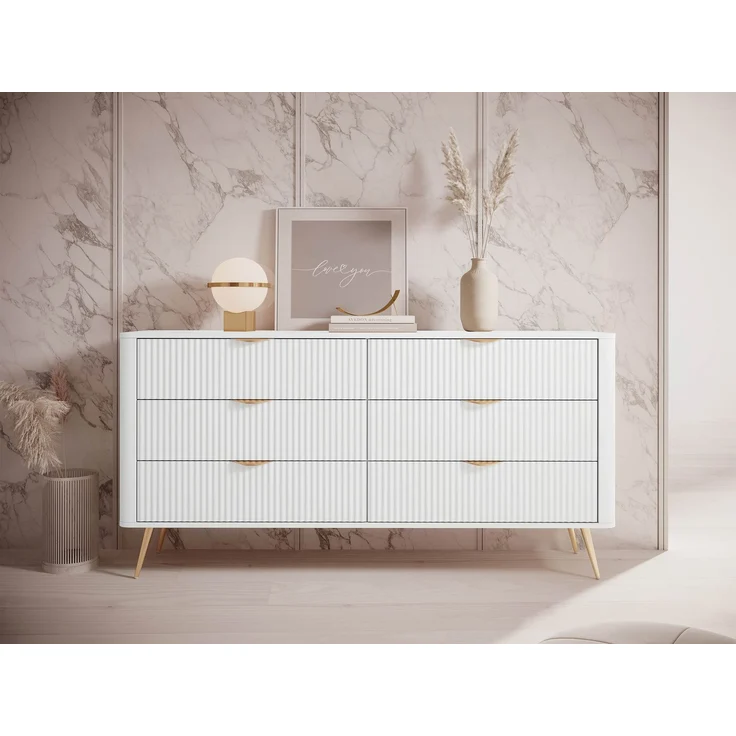 Kommode Literpo 6S (Farbe: Weiß) – Bild 2