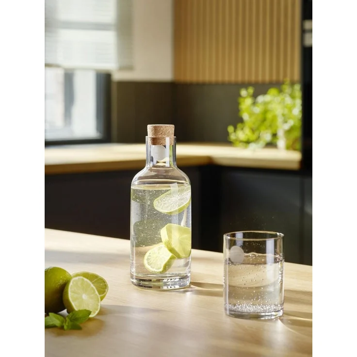 blomus Wasserkaraffe -HYDRA- Karaffe aus Glas, mit Korkdeckel, Wasserkrug, (1x Karaffe inkl. Korkdeckel), mundgeblasenes Glas, verschiedene Größen, raffinierte Eleganz – Bild 2