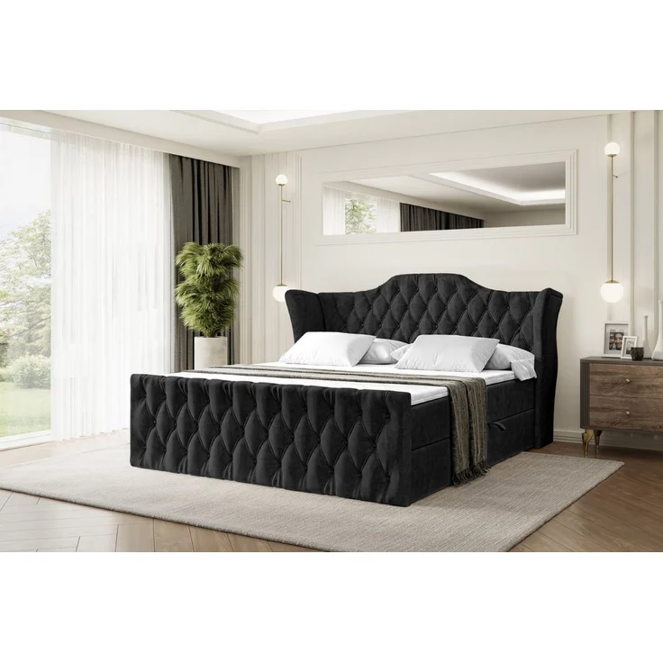ALTDECOR Boxbett VILA-Z (Multipocket-Matratze H4, H3 Matratze Bonellfederung, Topper, Kopfteil) – Bild 1