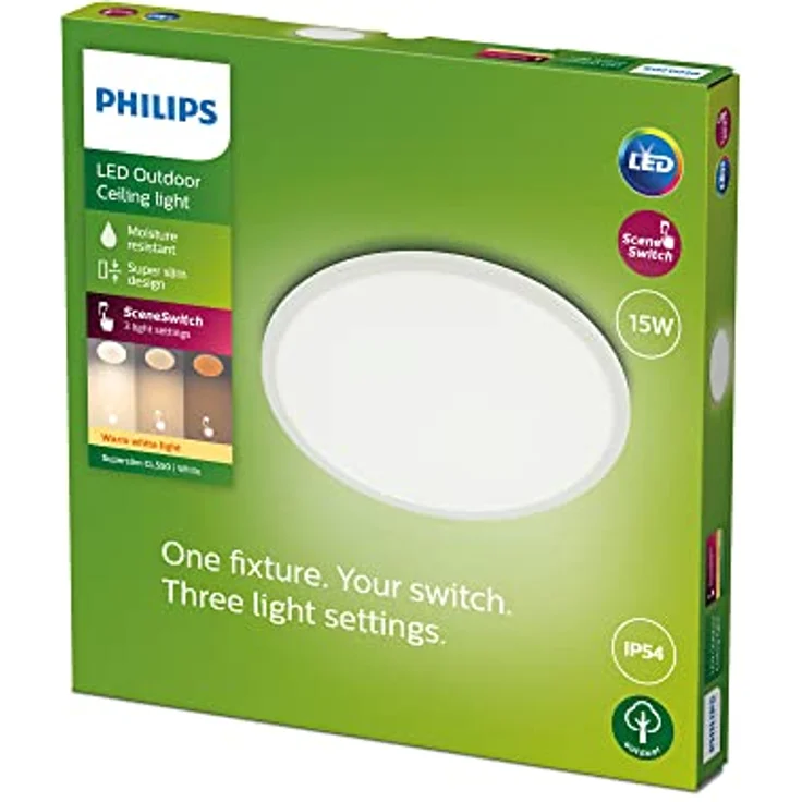 Philips Superslim Ceiling 15W 2700K IP54 Weiß – Bild 4